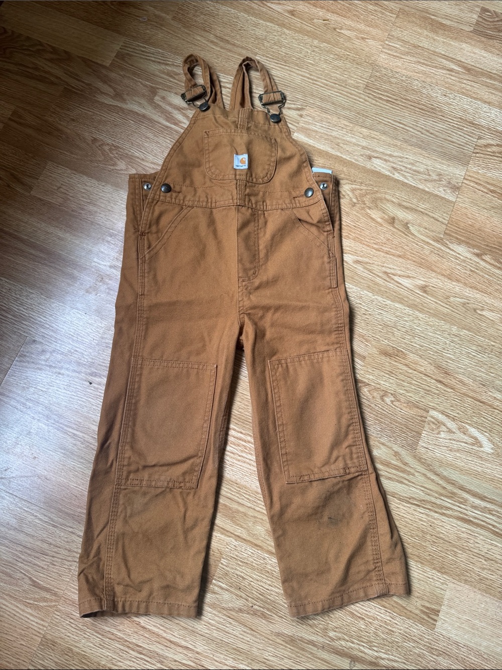 Carhartt Rust Brown Kids Canvas Overalls